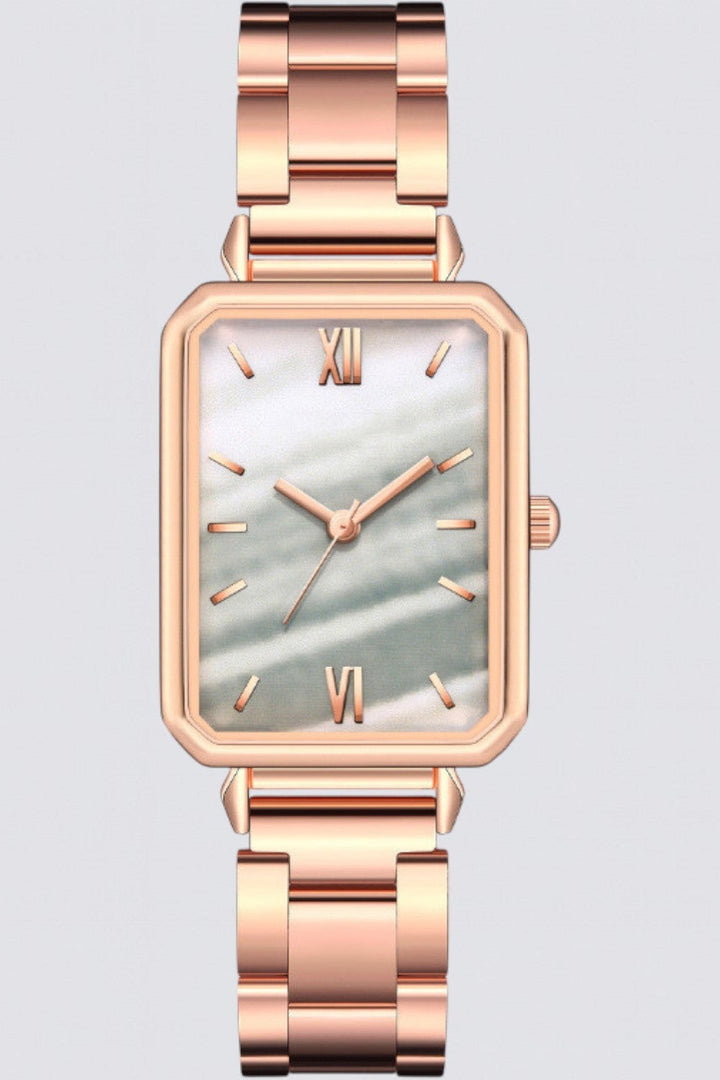 Square-Shaped Quartz Timepiece