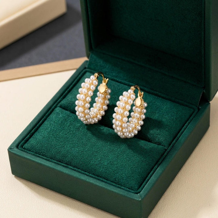 Pearl-Accented Bubble Earrings