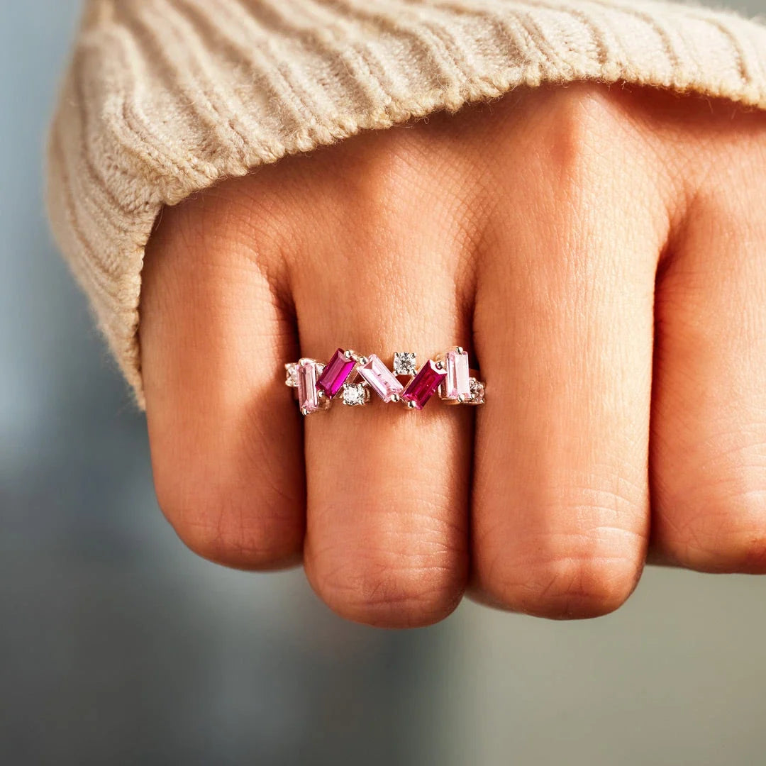 Pink 'I Am Enough' Ring