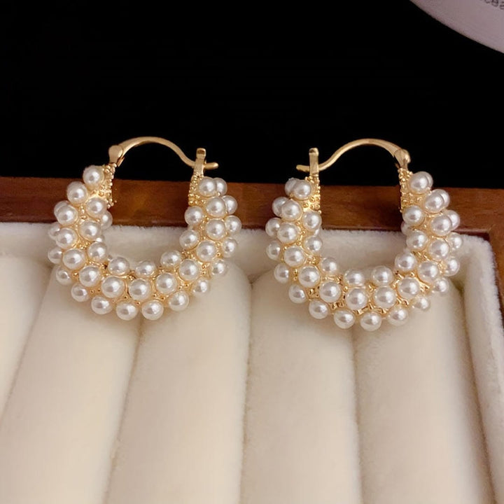 Pearl-Accented Bubble Earrings