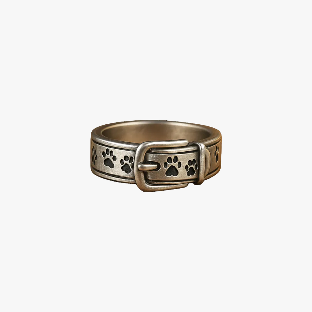 Paw Print Charm Ring