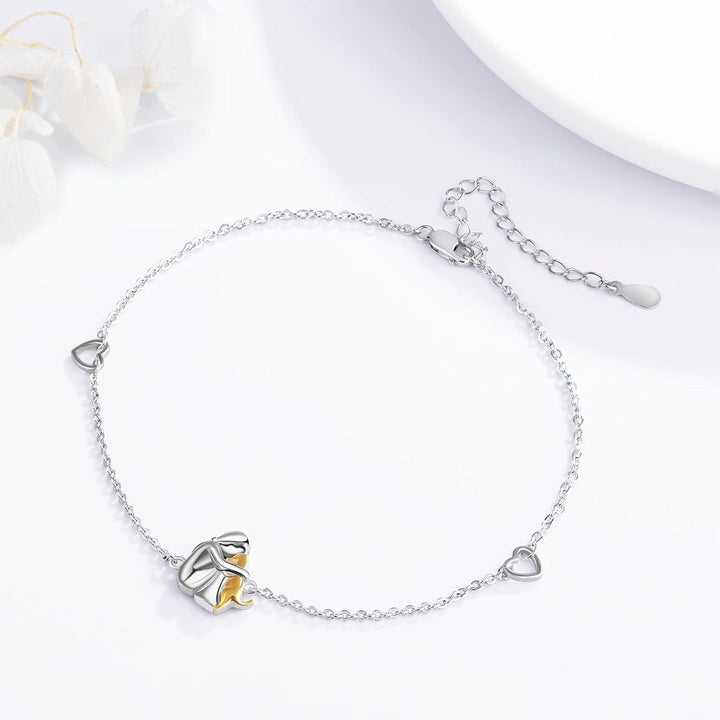 Adjustable Charm Bracelet: 'Forever in Your Heart' with Dog Hug Design
