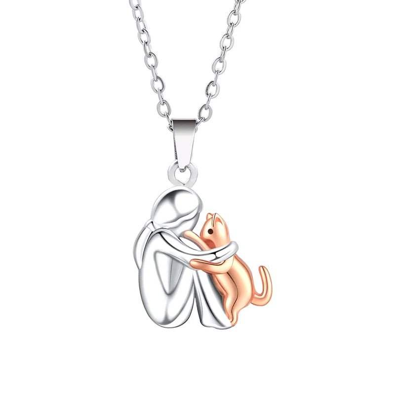 Cat Pendant Necklace: 'Forever in Your Heart'