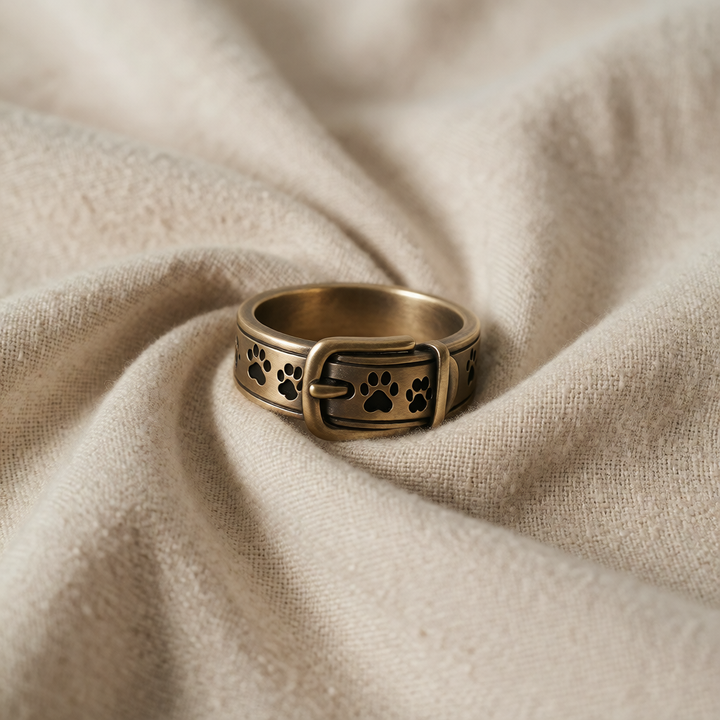 Paw Print Charm Ring