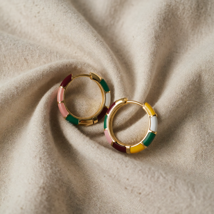 Helga-Marie – Short Gold Earrings