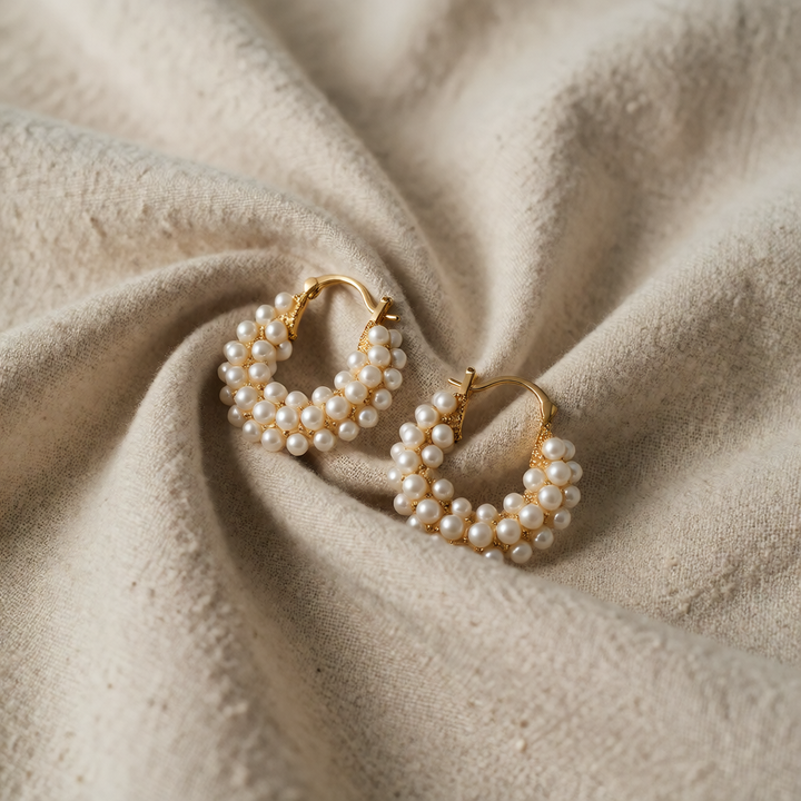 Pearl-Accented Bubble Earrings
