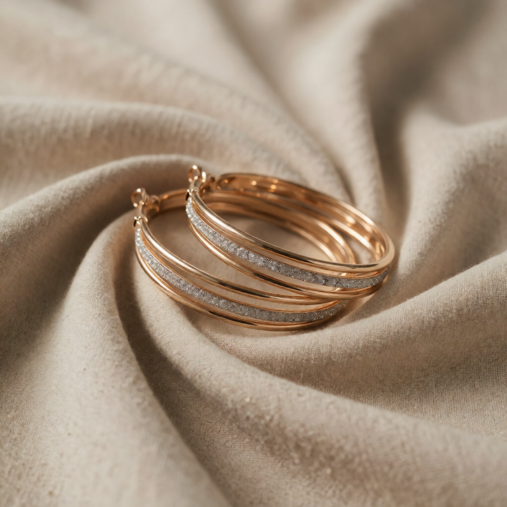 Vintage-Inspired Gold Hoop Earrings