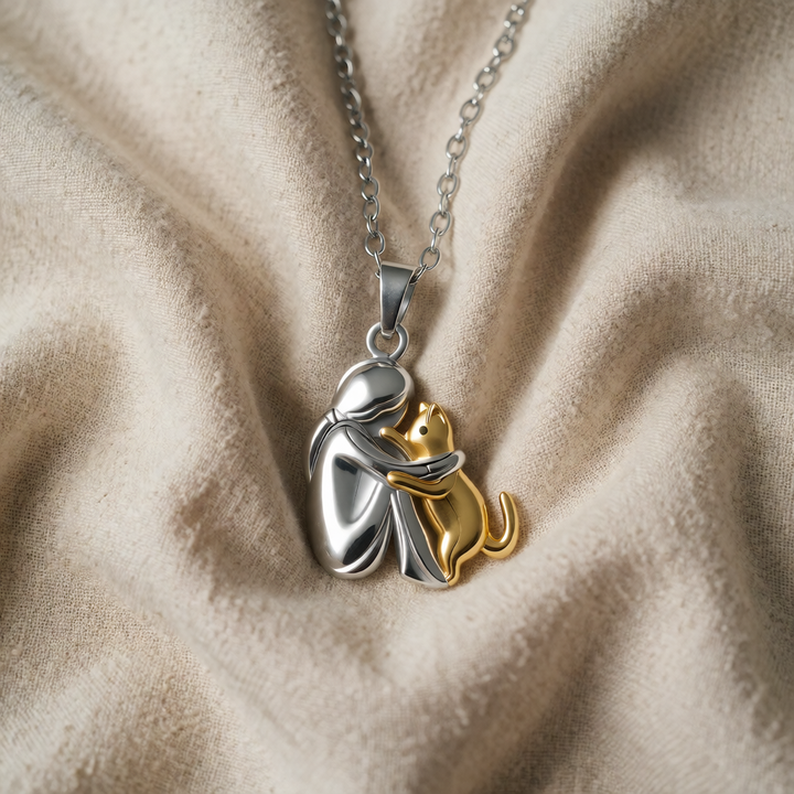 Cat Pendant Necklace: 'Forever in Your Heart'