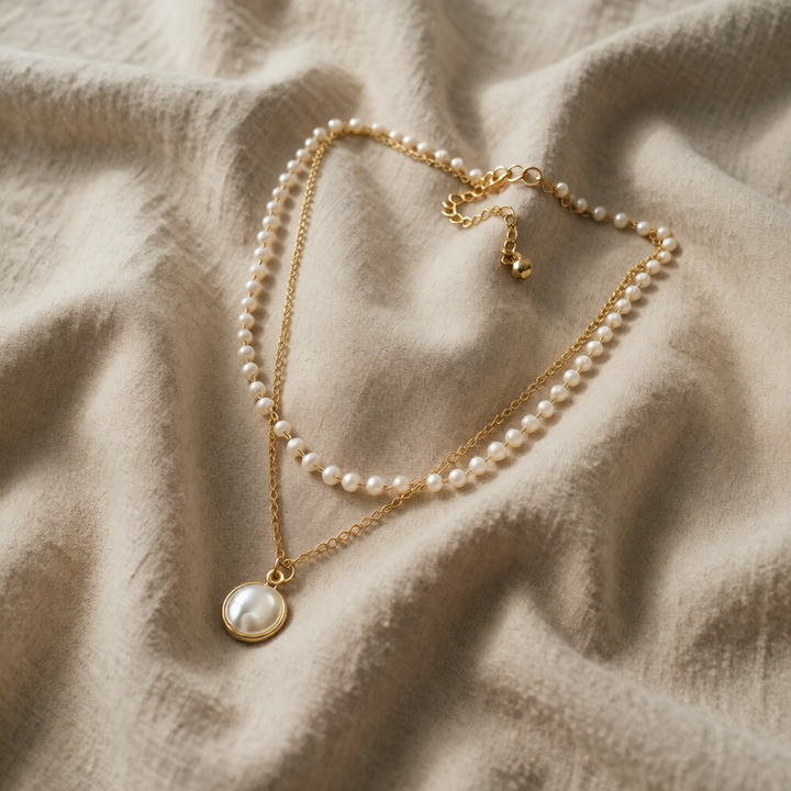 Elegant White Pearl Necklace