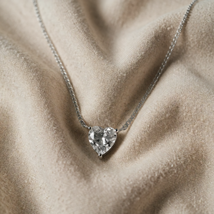 Gemstone Heart Pendant Necklace