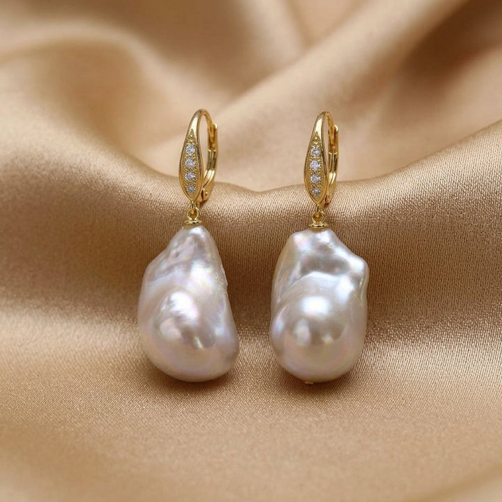 Hook-Style Baroque Pearl Drop Earrings