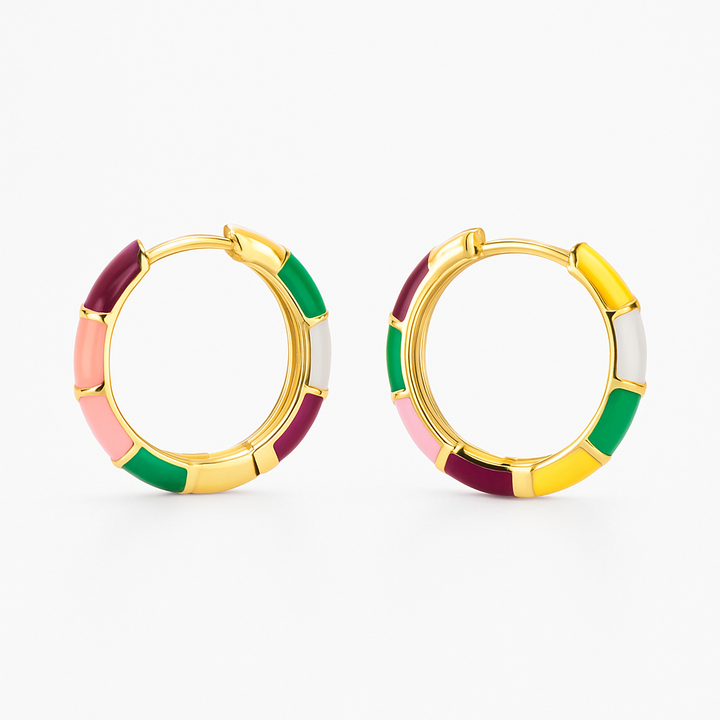 Helga-Marie – Short Gold Earrings