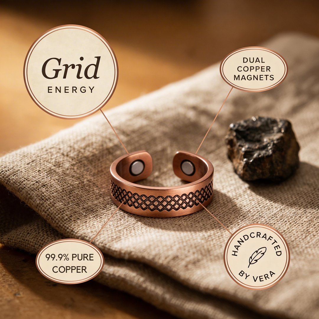 Ellington's Grid Copper Ring