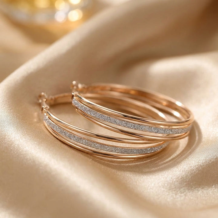 Vintage-Inspired Gold Hoop Earrings