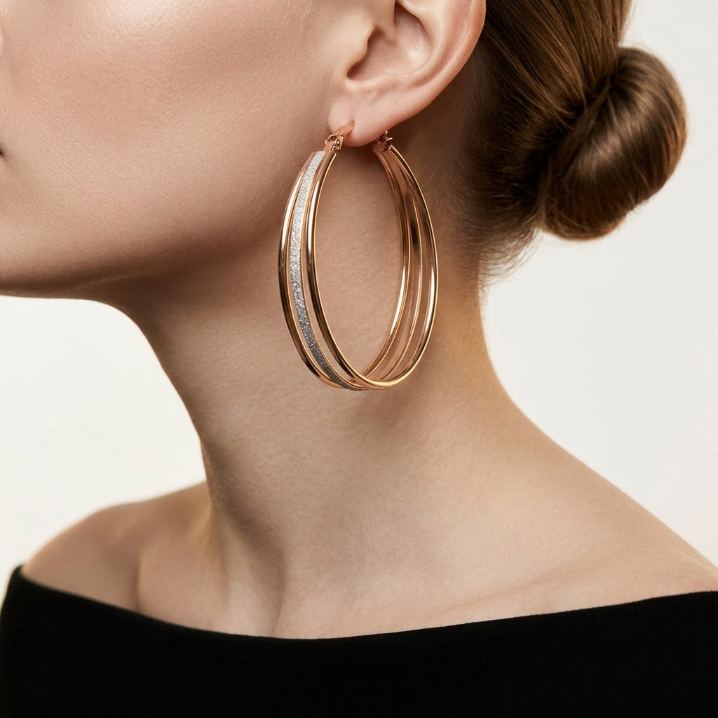 Vintage-Inspired Gold Hoop Earrings