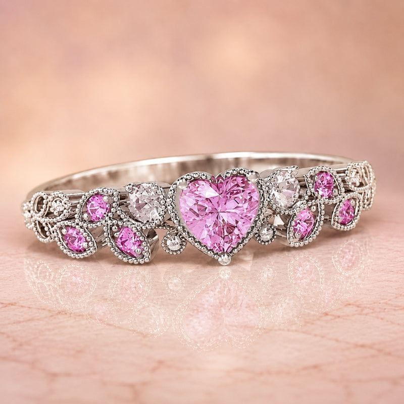 Heart-Shaped Gemstone Ring