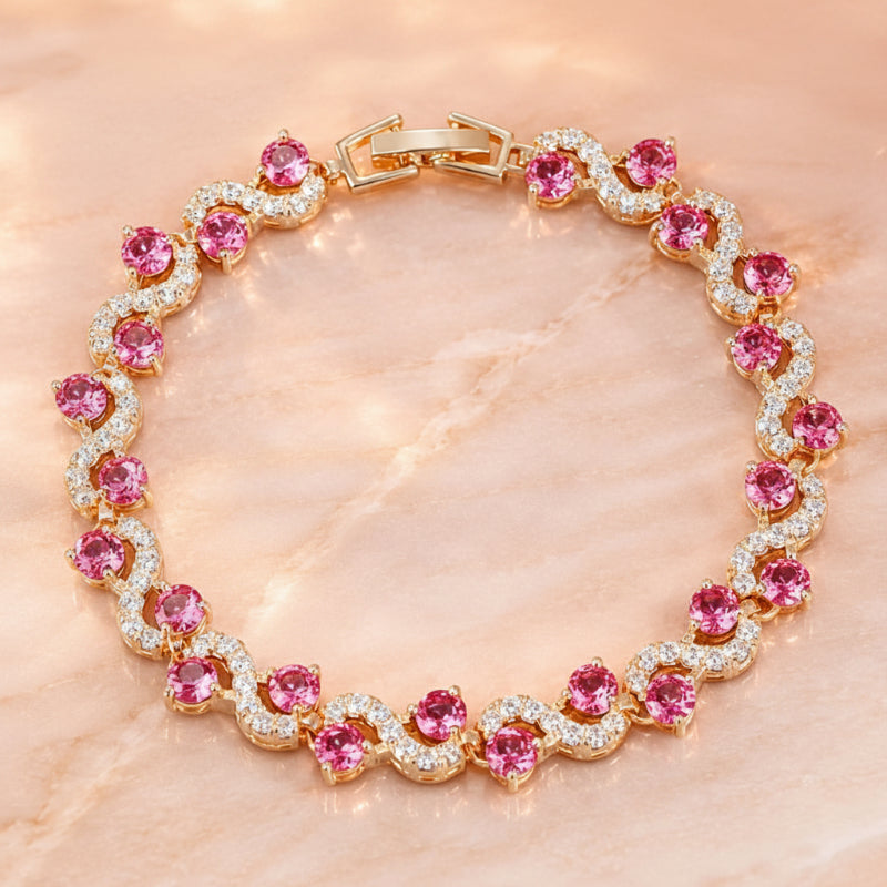 Elegant Wave Stone Bracelet