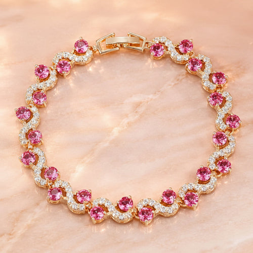 Elegant Wave Stone Bracelet