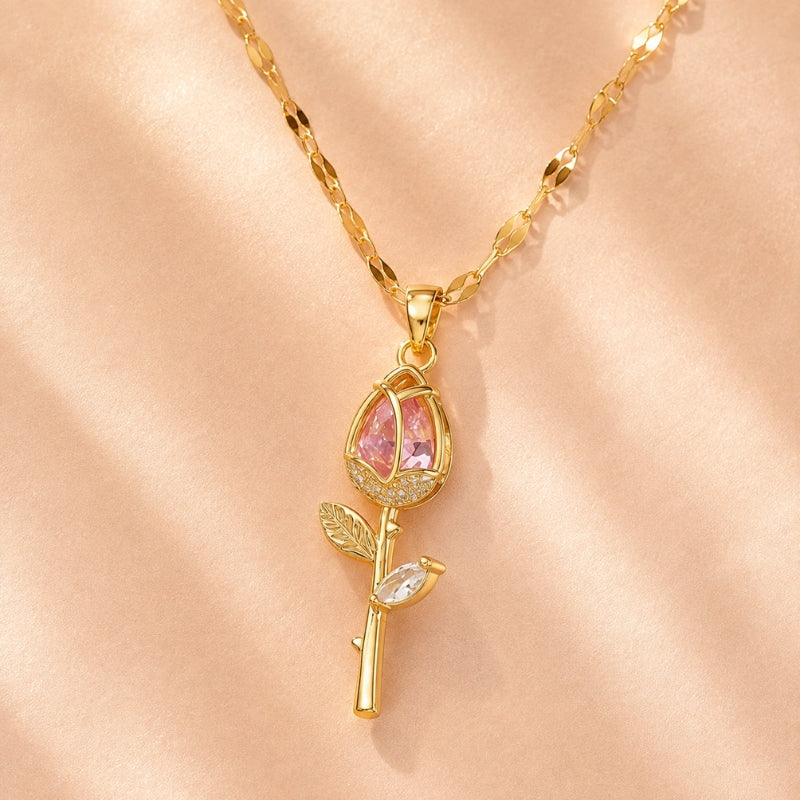 Elegant Floral Charm Necklace