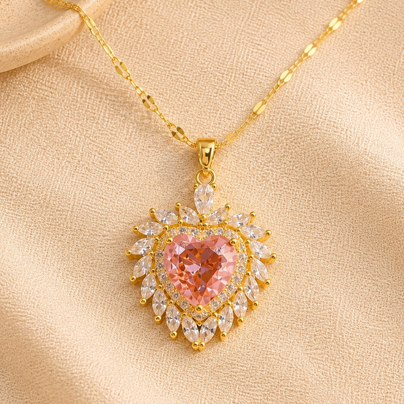 Elegant Heart Statement Necklace