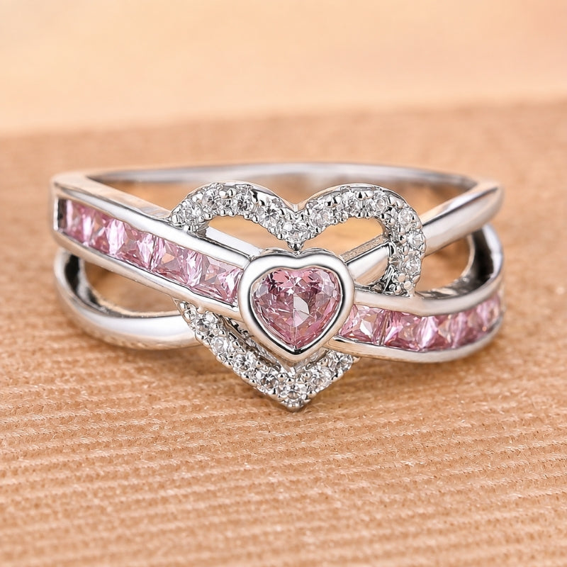 Radiant Heart Zircon Ring