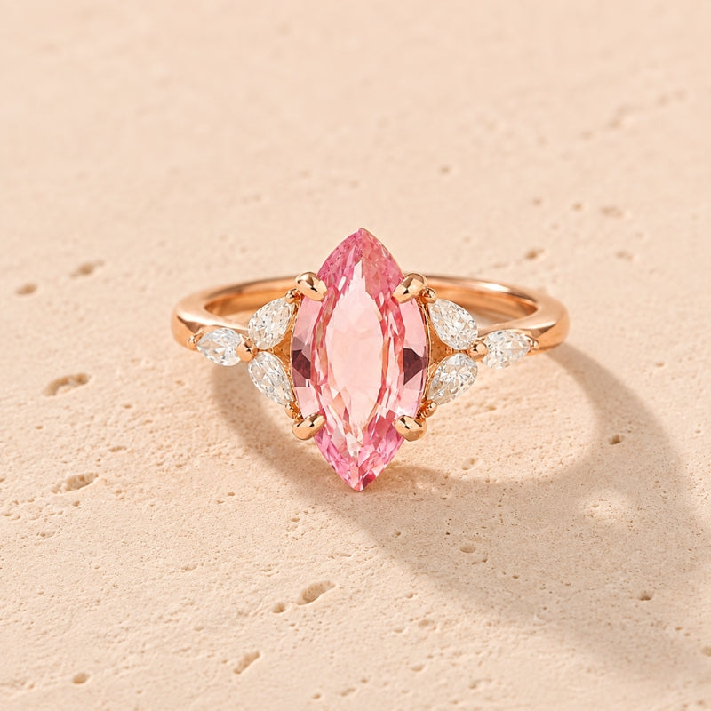 Vibrant Pink Zirconia Ring