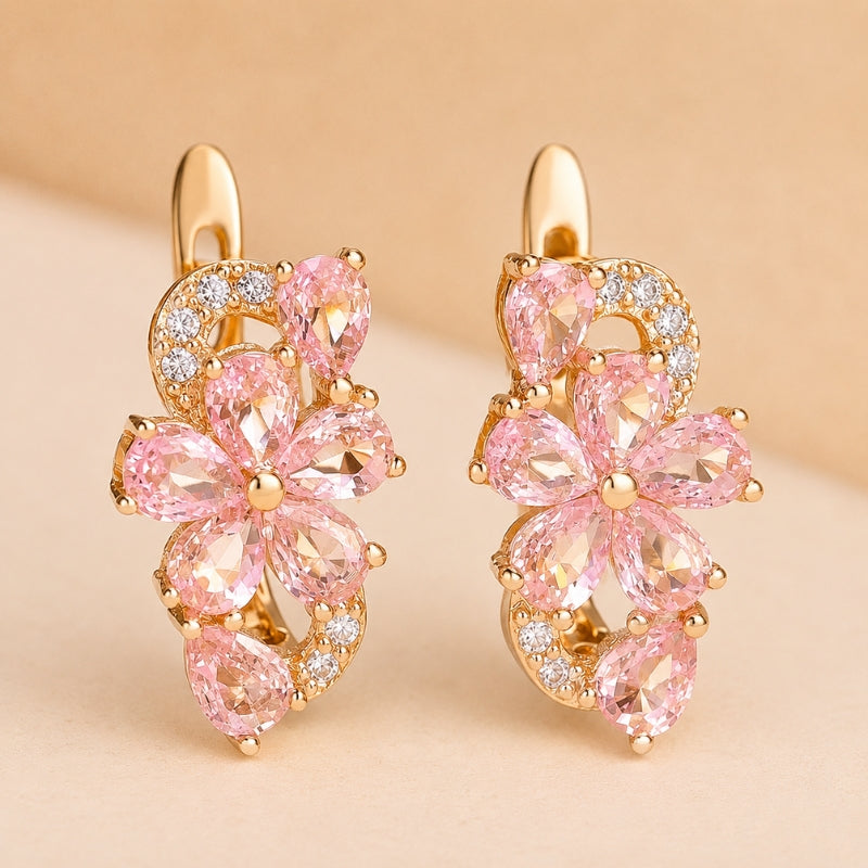 Elegant Floral Petal Earrings