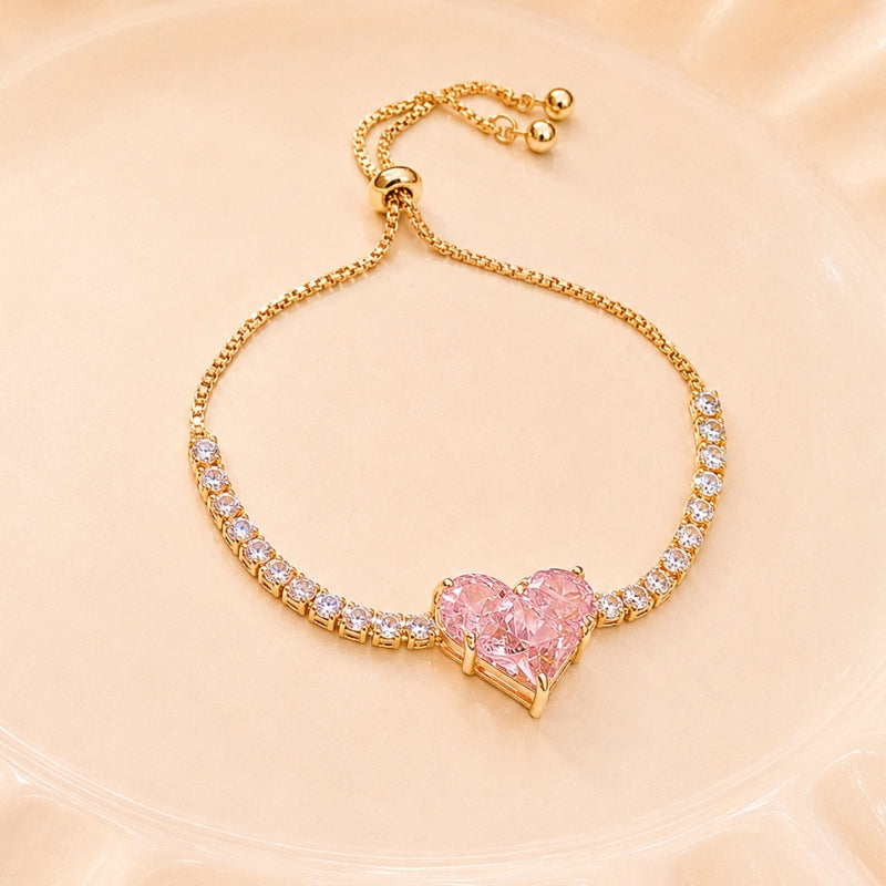 Glowing Heart Charm Bracelet