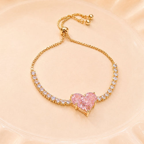 Glowing Heart Charm Bracelet