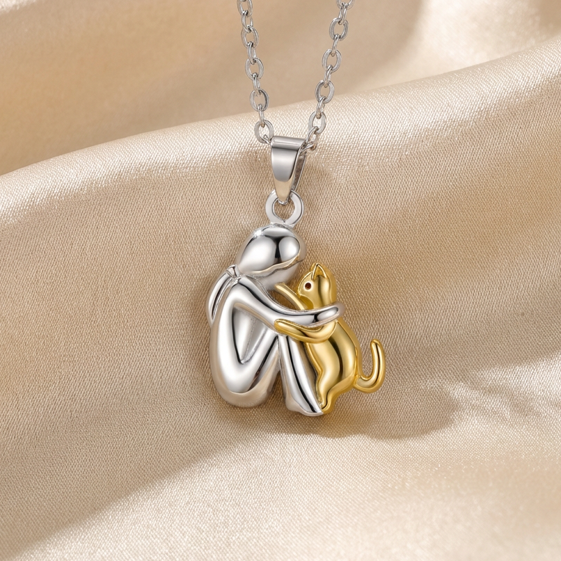 Cat Pendant Necklace: 'Forever in Your Heart'
