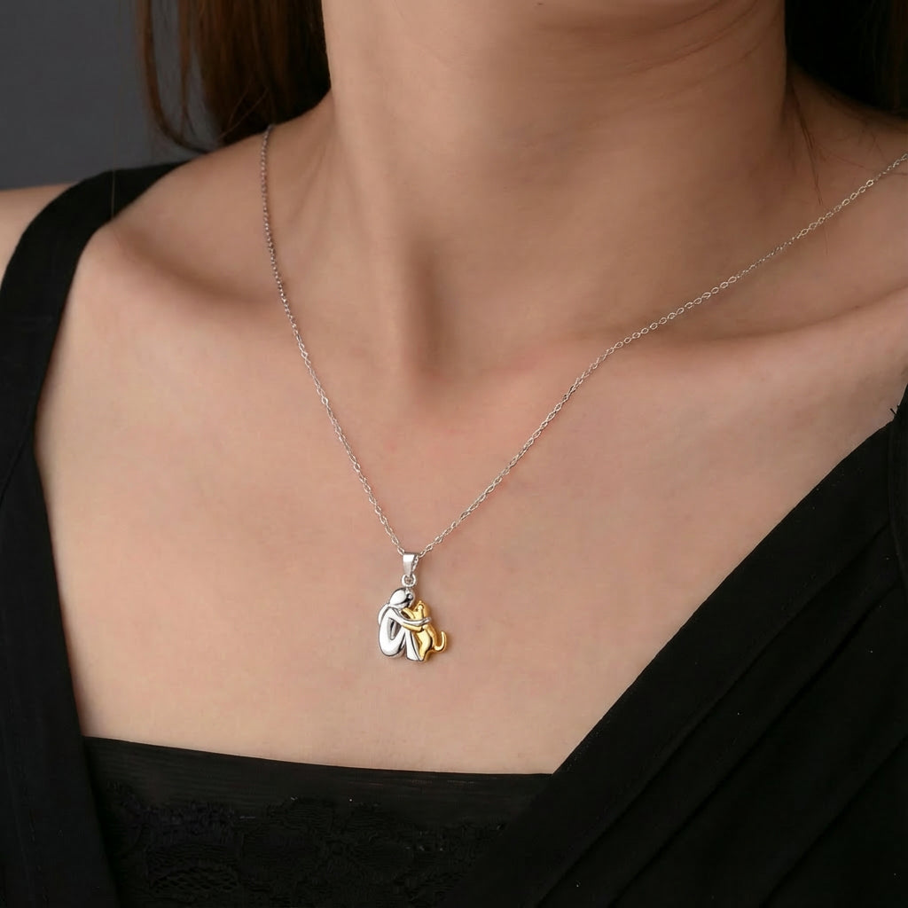 Cat Pendant Necklace: 'Forever in Your Heart'