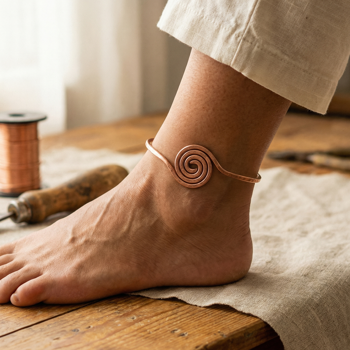 Ellington's Coil Copper Anklet