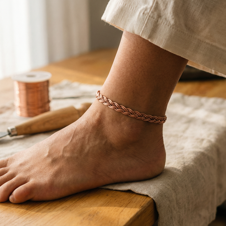 Ellington's Reed Copper Anklet