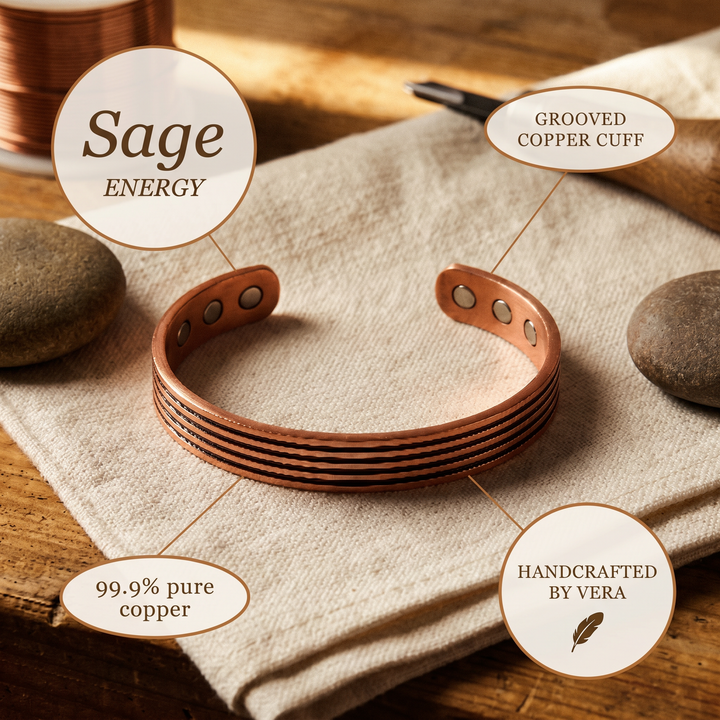 Ellington's Sage Copper Bracelet