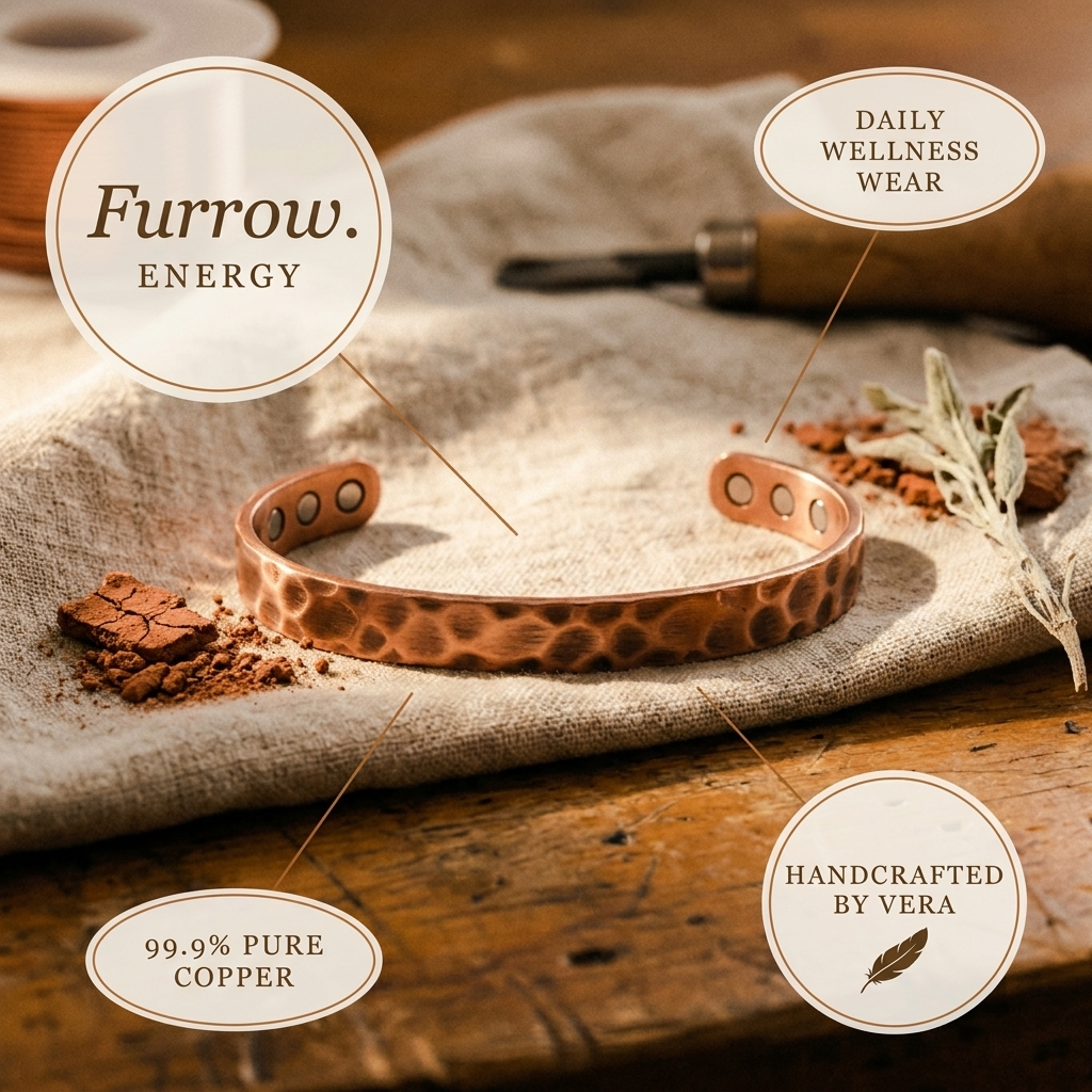 Ellington's Furrow Copper Bracelet