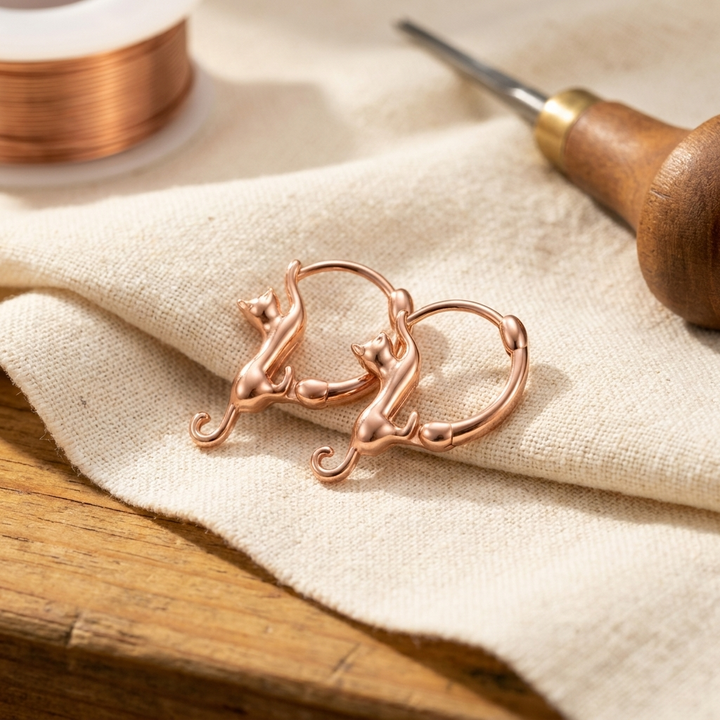 Ellington's Swirl Copper Earrings