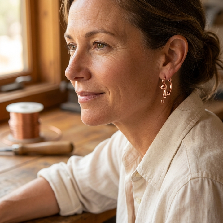 Ellington's Swirl Copper Earrings