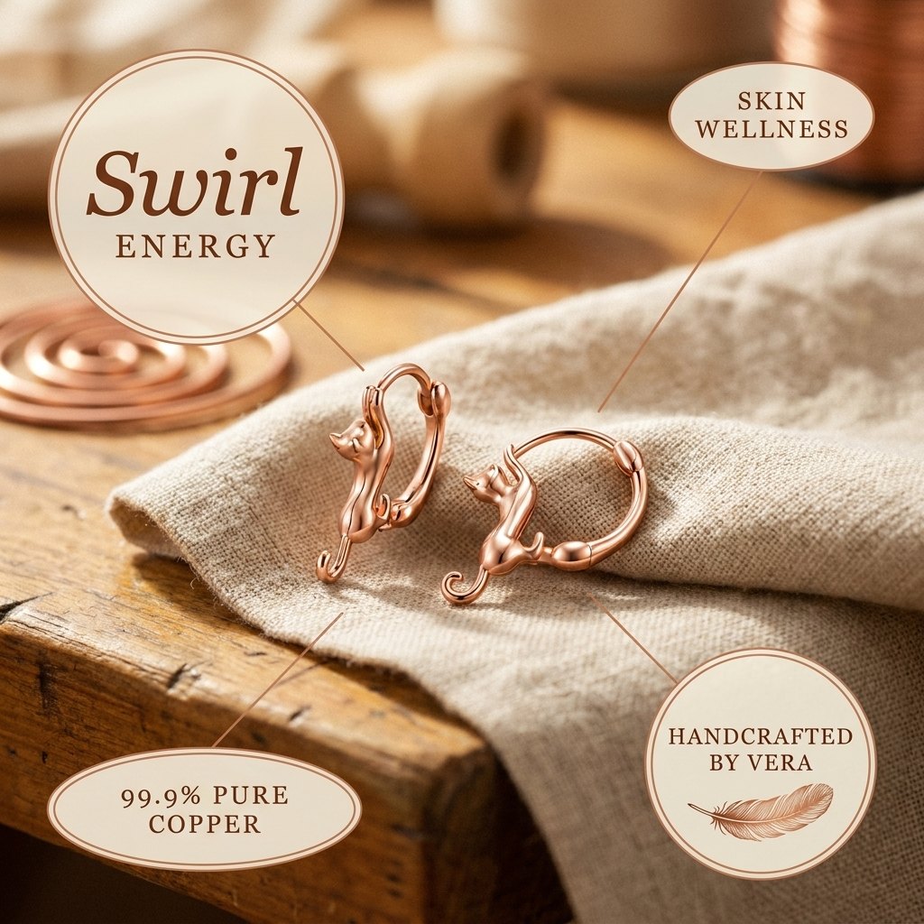 Ellington's Swirl Copper Earrings