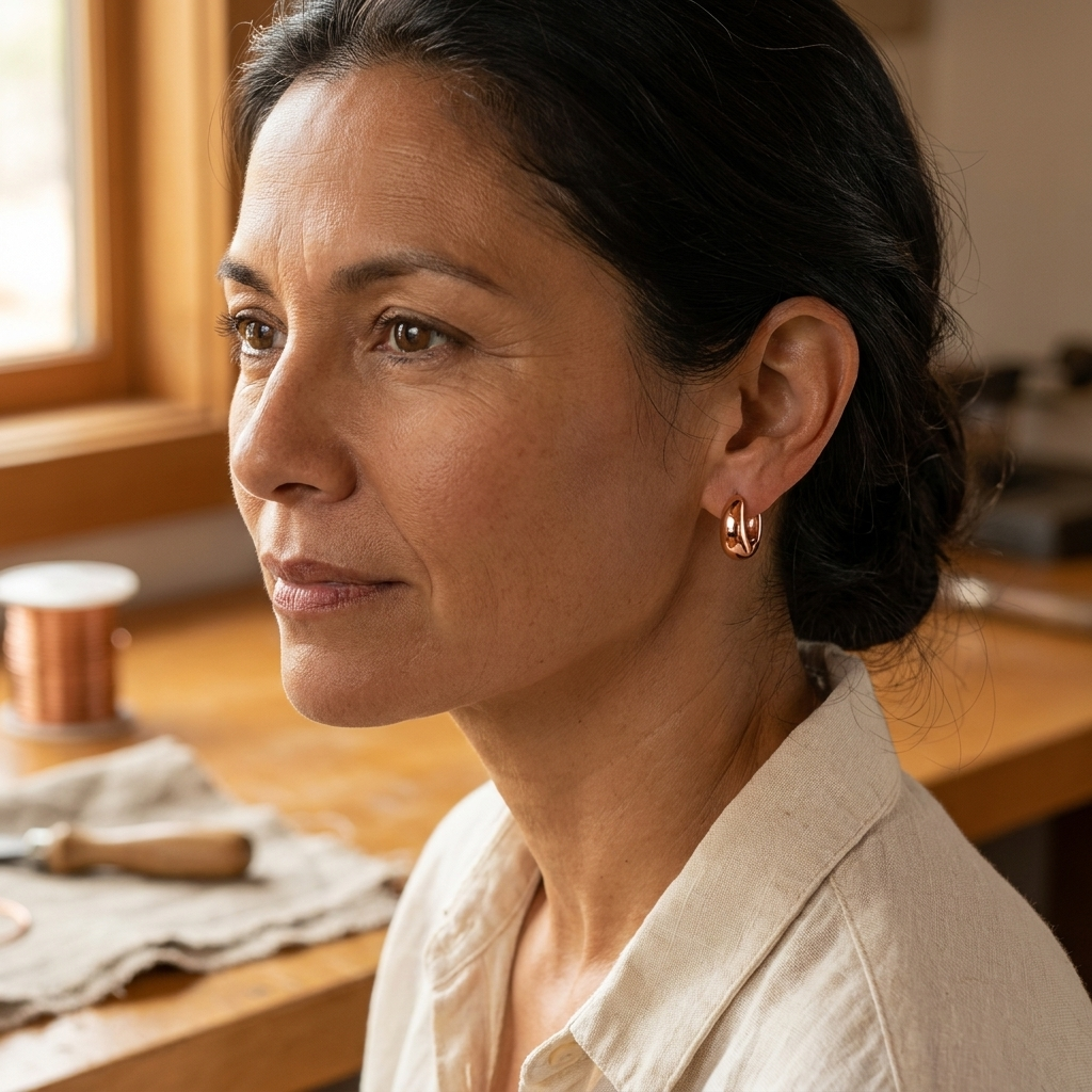Ellington's Linnet Copper Hoop Earrings