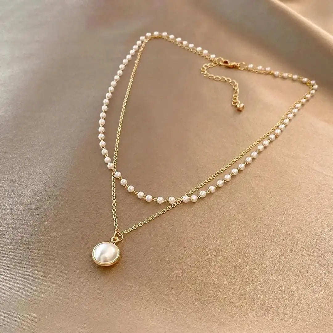 Elegant White Pearl Necklace