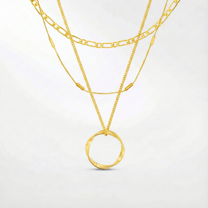 Three-Row Open Necklace