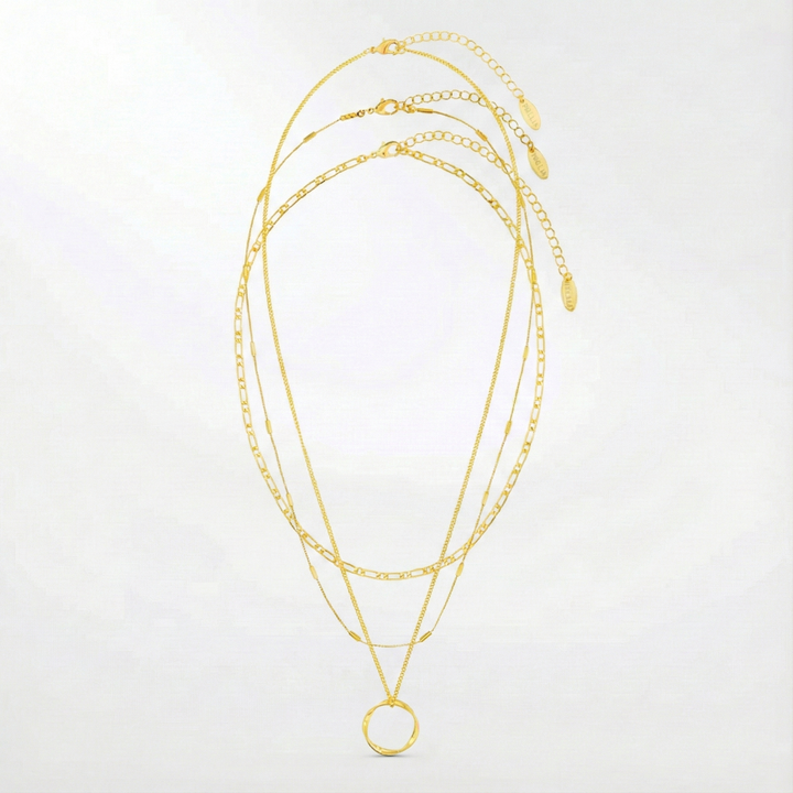 Three-Row Open Necklace